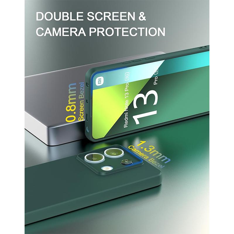 Жидкий силиконовый чехол для XiaoMi RedMi Note 13 Pro 5G/POCO X6 5G Жидкий силиконовый чехол, глобальная версия, защитный чехол для камеры всего тела, силиконовый чехол