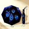 Kiss Band 8 Ribs 3Fold Black Glue Uv Protection Umbrella Sun Protection Rainproof Compact Folding Umbrella For Travel Daily Use C923922