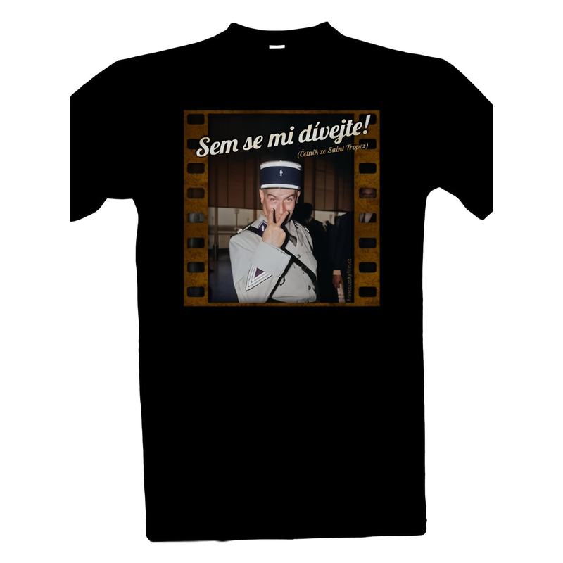 Louis De Funes Don'T Look At Me T Shirt Vintage Funny Movie with Iconic French Actor Face for Men Casual Round Neck Suitable All Season Wear Themed