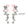 Серьги Красивые Серьги-Клаймберы Ползучая Роза Цветок Ветка