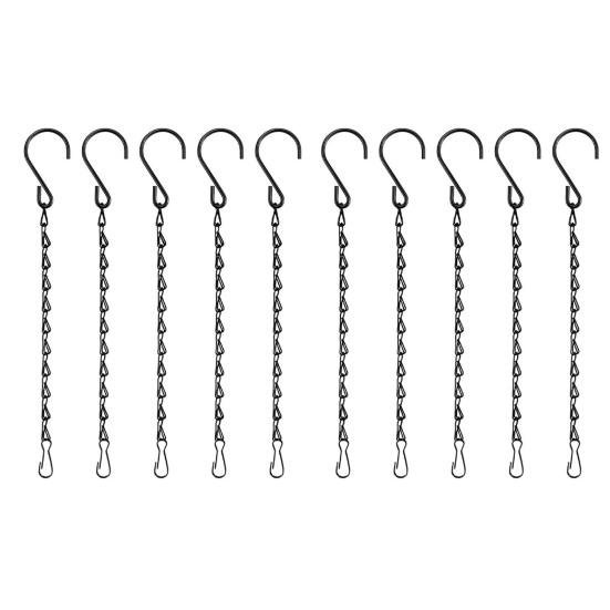 10 шт. цепей для подвешивания растений, нержавеющие, прочные, несущие нагрузку, устойчивые к коррозии, регулируемые, легко подвешиваемые кормушки для птиц