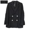 CH007016ER Black Linen Double Breasted 4B Tailored Jacket Jacket F blackUsed