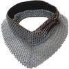 Medieval Knight Butted Chainmail Collar Mild Aluminium Armor Handmade Mantle Collar Wearable for Adult, Silver