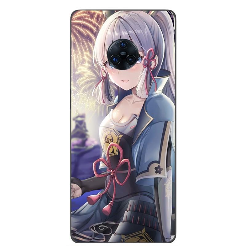Чехол для телефона Kamisato Ayaka Genshin Impact для VIVO Y95 Y93 Y31 Y20 V19 V17 V15 Pro X60 NEX, мягкий черный чехол для телефона