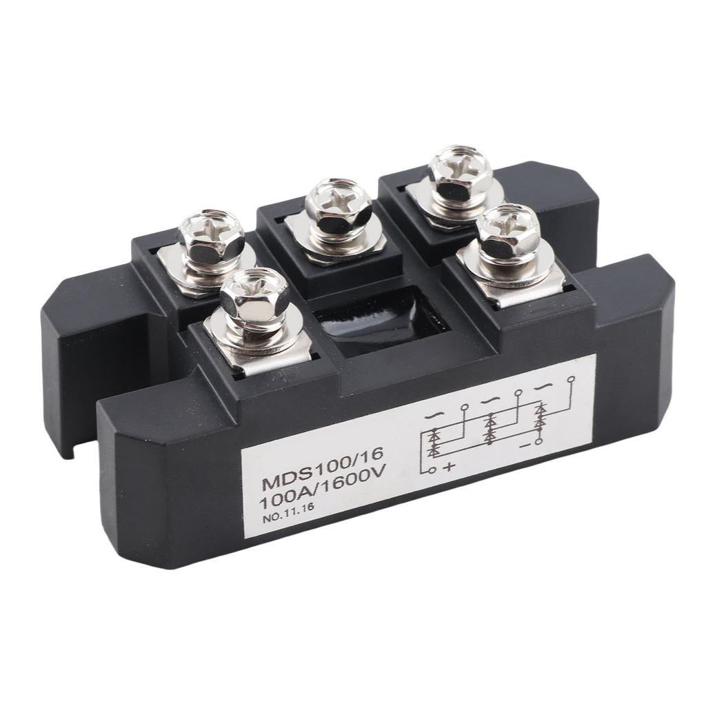 MDS100A Black Three Phase Diode Bridge Rectifier 100A High Power 1600V for Power Supply