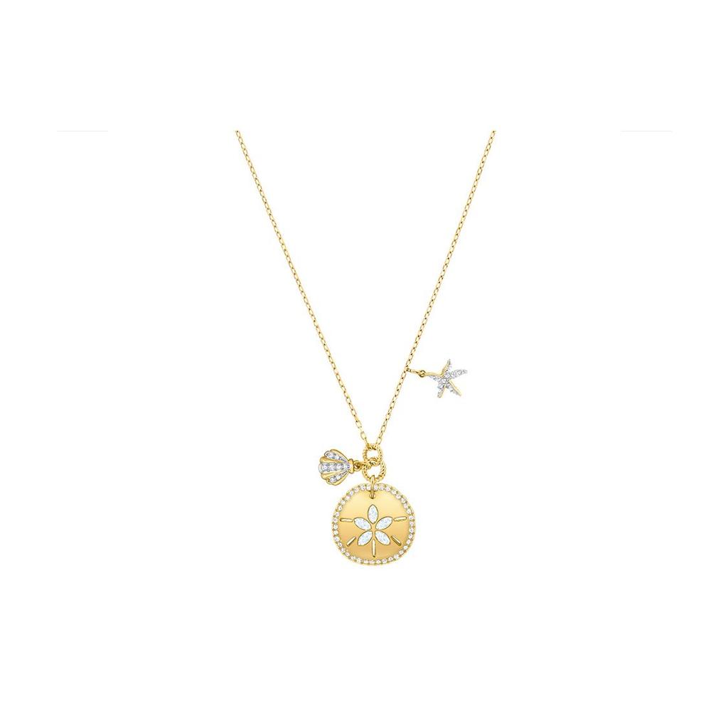 Swarovski Ocean Sand Dollar Gold Plated Necklace Women necklace 5462580