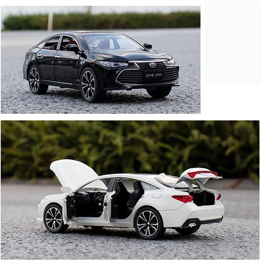 Литая под давлением модель автомобиля Toyota Avalon в масштабе 1/24, игрушечный автомобиль с откатным механизмом со звуком и светом для детей, коллекция подарков для мальчиков и девочек