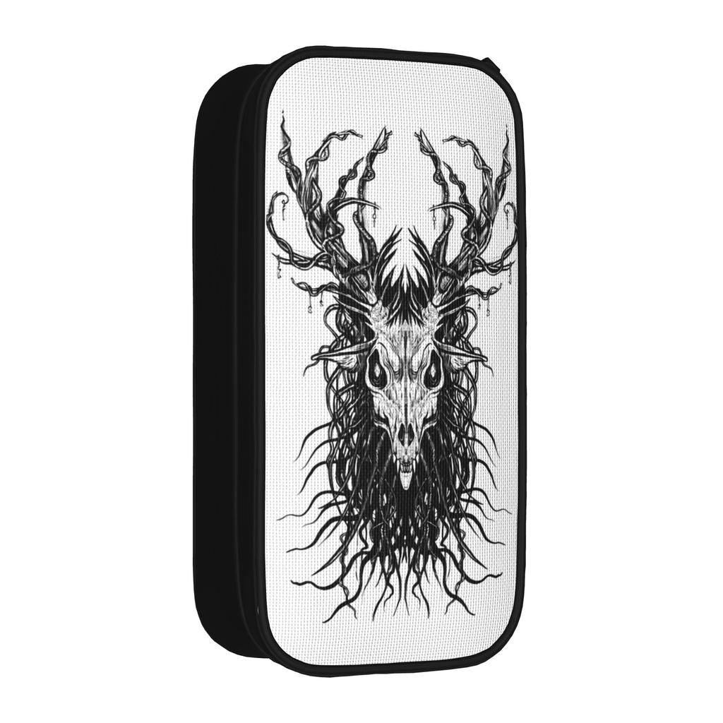 Classic Bones never lie Wendigo Pencil Cases Pencilcases Pen Holder Big Capacity Pencil Bags Supplies Cosmetic Stationery
