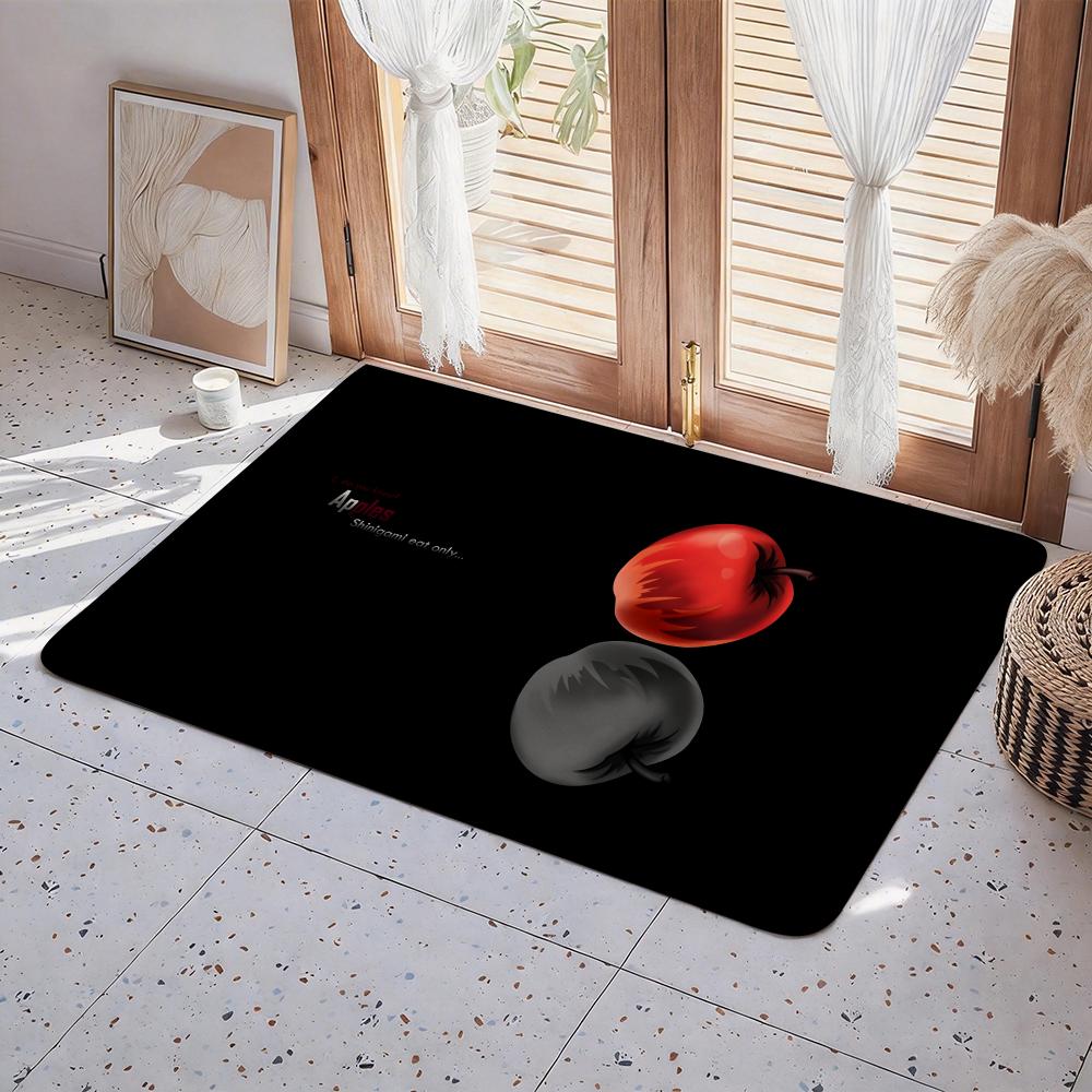 Hot Anime D Death N Note Floor Mat Eco Flannel Doormat Non Slip Odorless Indoor Floor Rug Soft Short Plush Home Mat