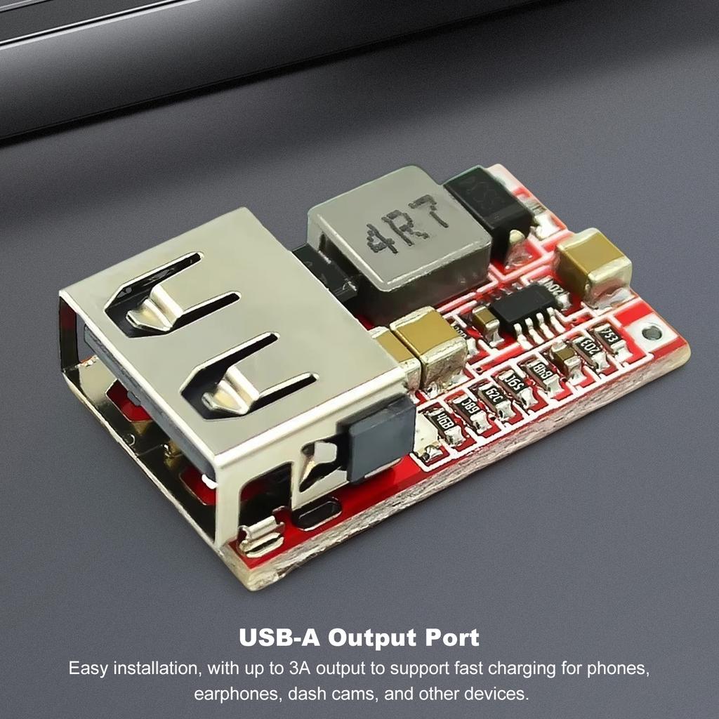 DC-DC Понижающий Модуль USB-A Выход Зарядное Устройство Понижающие Модули Питания Регулируемый Преобразователь для Регулировки Напряжения