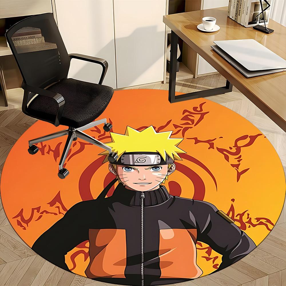 1PC Naruto Office Round Rug, Non-slip, Soft and Durable Office Rug for Interior Decoration, Perfect for Office yy250915050
