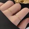 Minimalist Gold Diamond Titanium Steel Ring for Women - Japanese & Korean Style