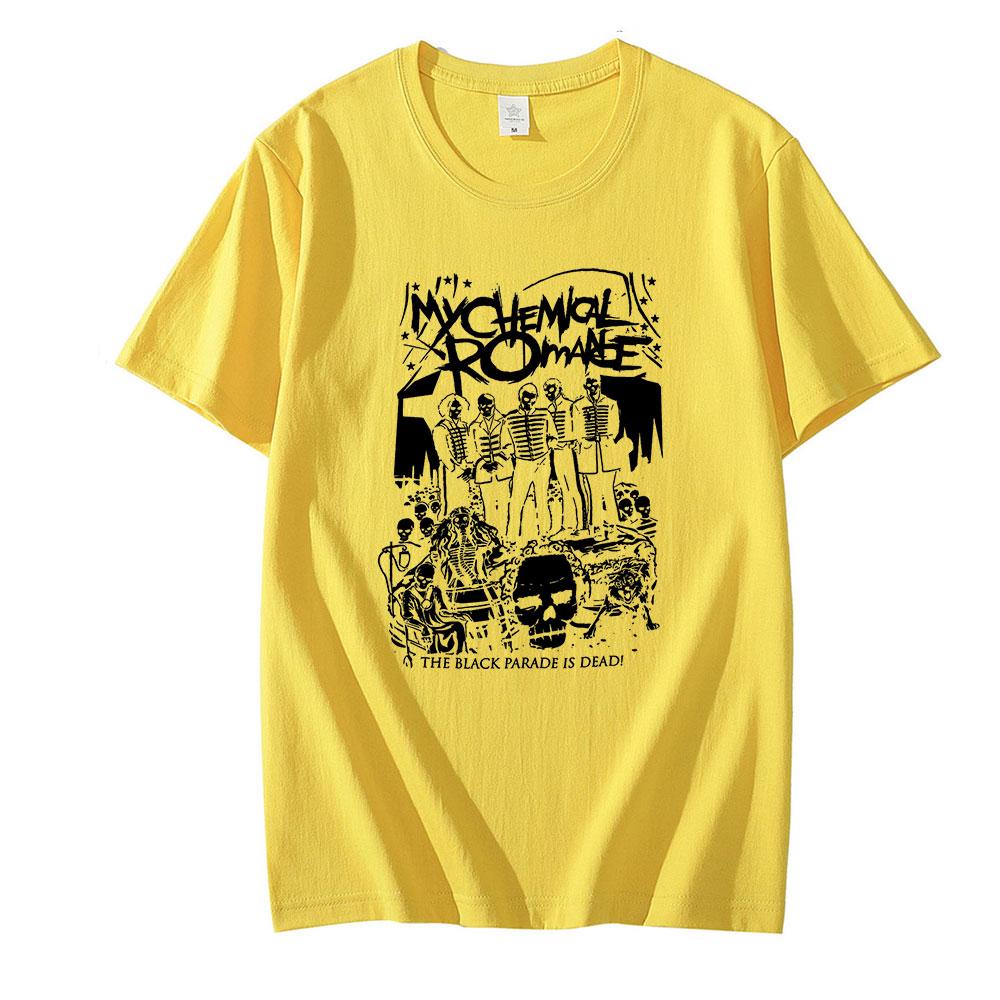 Аниме My Chemical Romance Mcr Dead новая футболка черная парадная летняя футболка в стиле панк эмо-рок футболка для бега на открытом воздухе спортивная рубашка