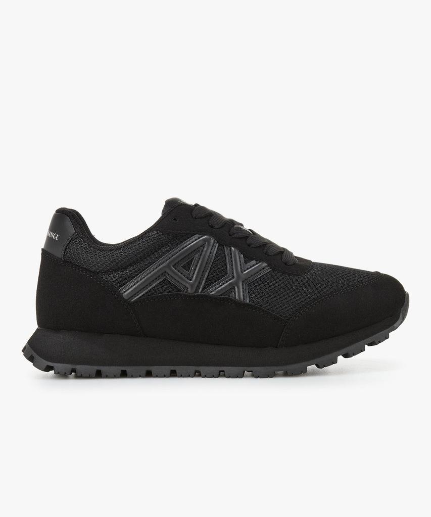 Женские сетчатые кроссовки Armani Exchange с тисненым логотипом _Черный_A425375506