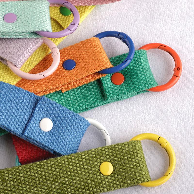 New Fashion Cotton Keychain Lanyard Car Keys Canvas Strap Keyring Schoolbag Backpack Pendent Key Chain Wrist Straps