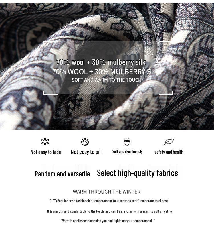 2025 Autumn Women's Decorative Square Scarf – Elegant Self-Use Gift, Neck Warmer, Sun Protection, Exquisite Temperament.