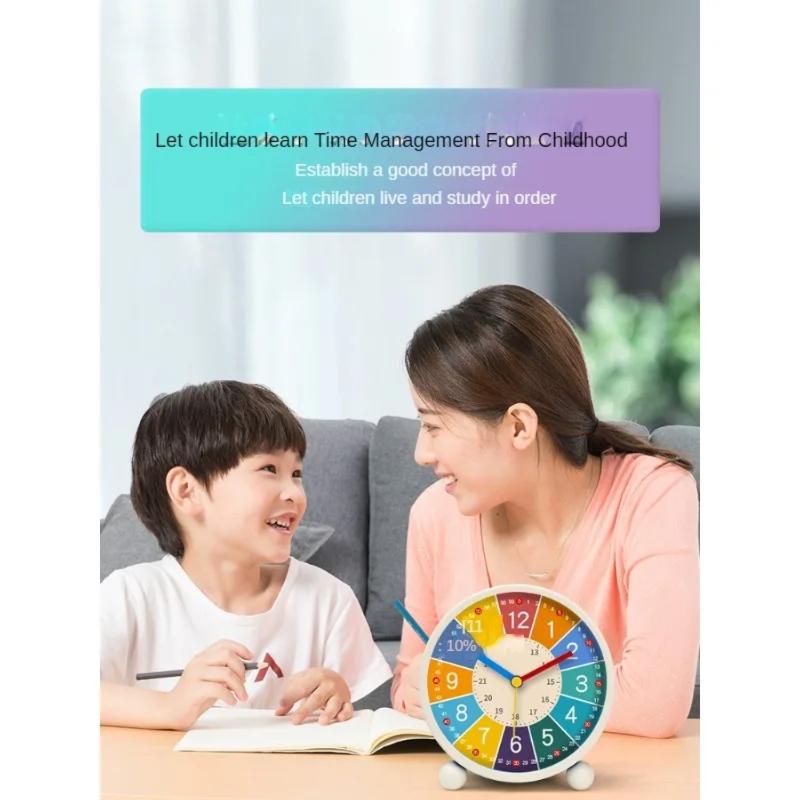 Детский будильник студенческий пазл спальня детская комната настольный будильник для раннего детства бесшумный атомные часы RGB-часы