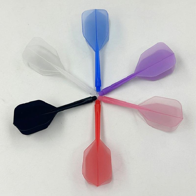 Transparent One-piece 2BA Dart Flight Pre-shaped Integrated Dart Tail Anti-break Shockproof Durable Blade Keep Stable Flying