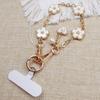 Flower Mobile Phone Strap Metal Chain Mobile Phone Lanyard Cell Phone Chain  Women/Lady/Girl