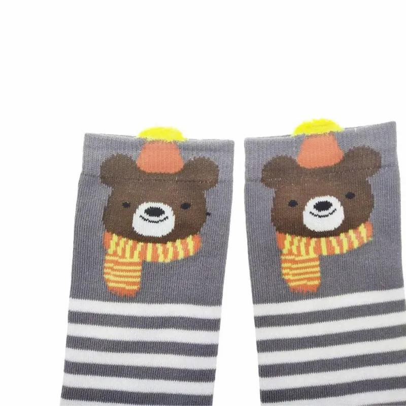 Носки с героями мультфильмов, хлопковые милые носки с маленькими животными, милые гольфы, детские носки для мальчиков и девочек, От 2 до 12 лет