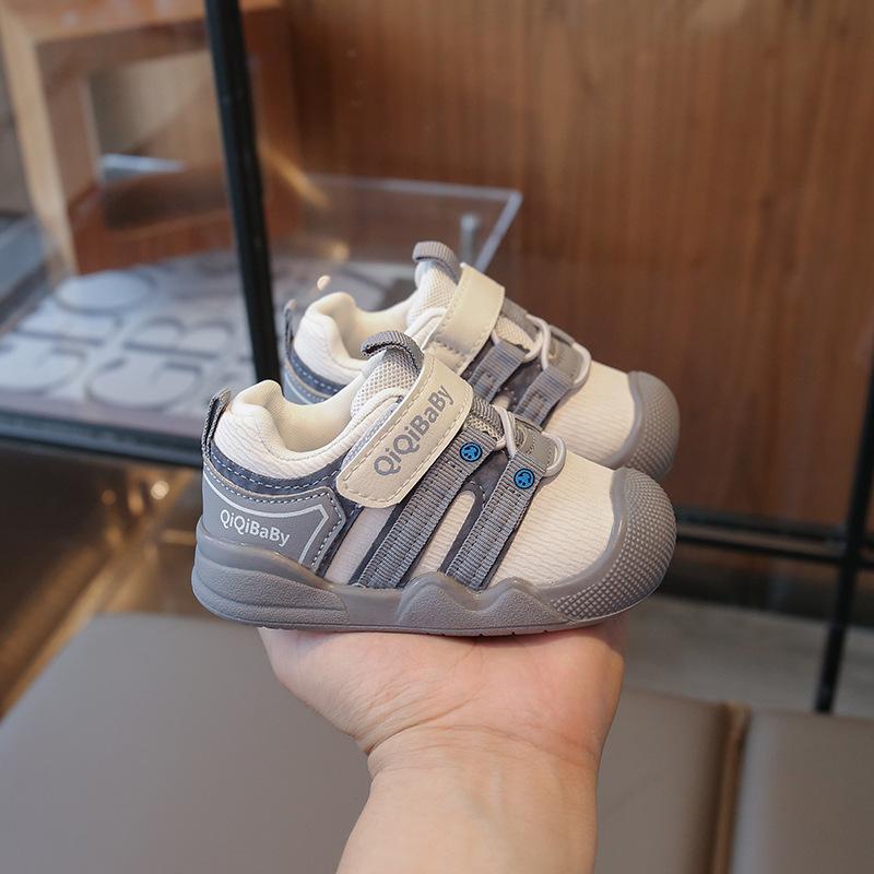 Baby Toddler Shoes Men's Spring and Autumn Baby Shoes Soft Sole Non-slip 0 1-3 Year Old Girl Shoes Do Not Fall Off Breathable Single Shoes