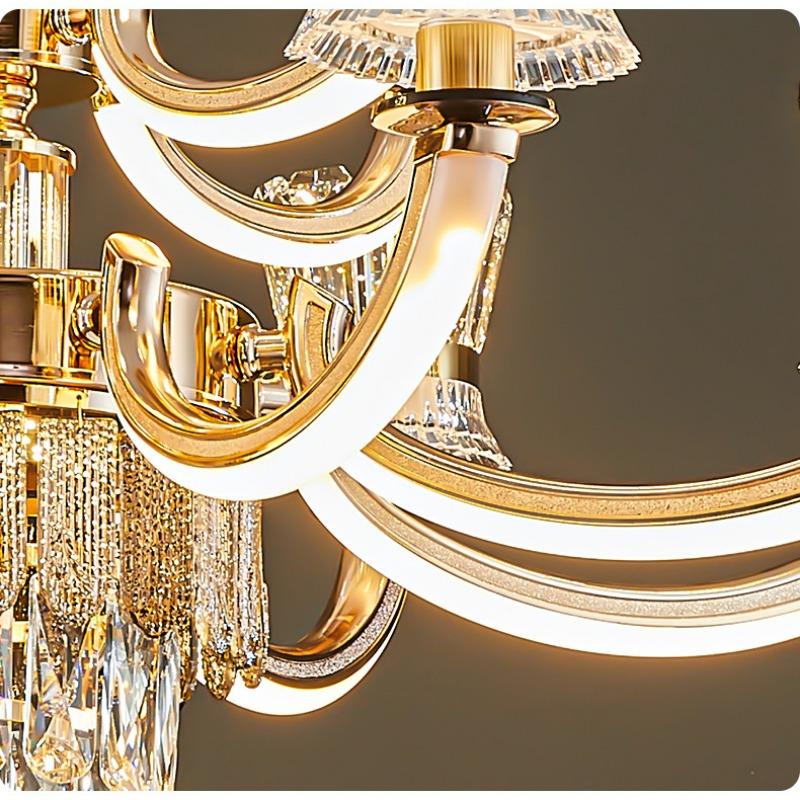 Хрустальная люстра для гостиной, современная простая атмосфера, для спальни, столовой, для гостиной, люстры