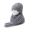 2Pcs Windproof Neck Guard Hat Set Korean Style Warm Scarf Fashion Knitted Hat Scarf  Winter Autumn