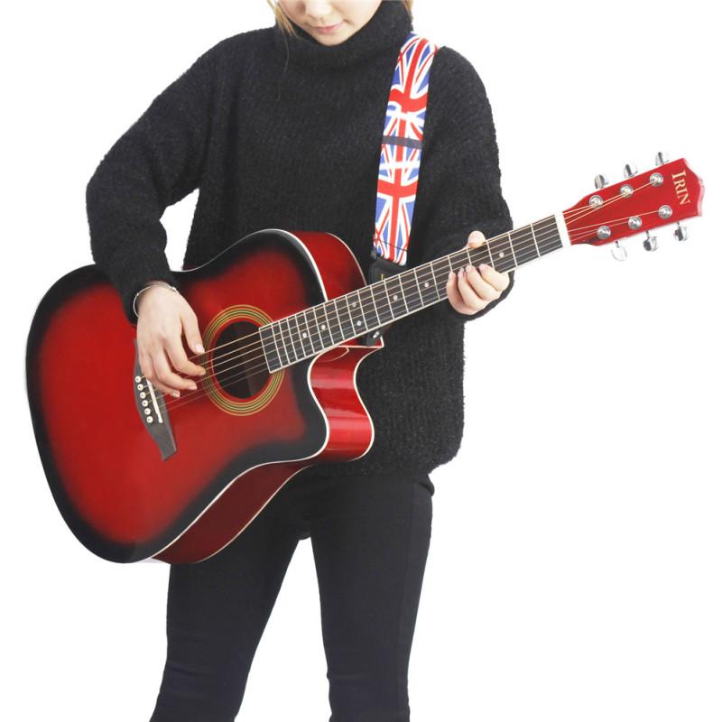 41-дюймовая акустическая гитара из липы с вырезом на грифе, 6-струнная гавайская гитара для начинающих