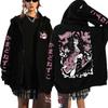 Аниме Devil Killer Hooded Sweatshirt, свободная куртка на молнии, стиль хип-хоп, Y2K, Kamado Nezuko