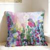 Pillow Case Colorful Bird Floral Comfy Pillow Cover For Sofa Couch Bed Living Room Morden Pillowcases