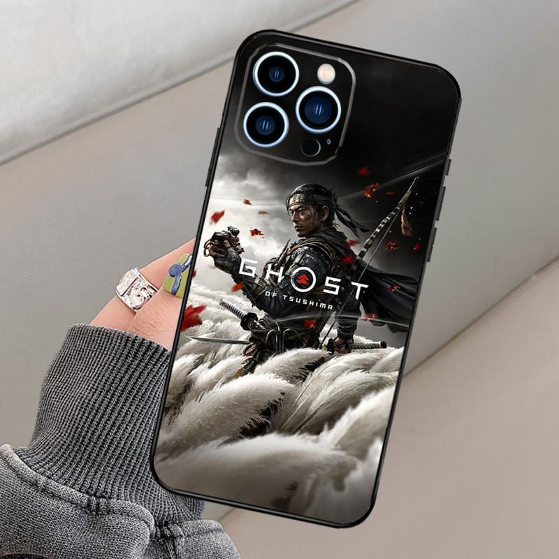 Чехол для мобильного телефона iPhone15Plus Чехол для мобильного телефона Ghost of Tsushima имеет противоударное покрытие, защищающее от падения с руки.