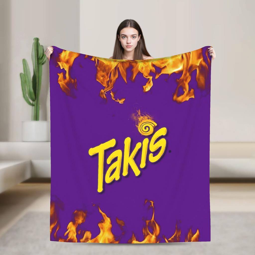 Takis Chili Chips Blanket Super Warm Print Plush Throw Blanket For Living Room Picnic Flannel Bedspread Bed Cover