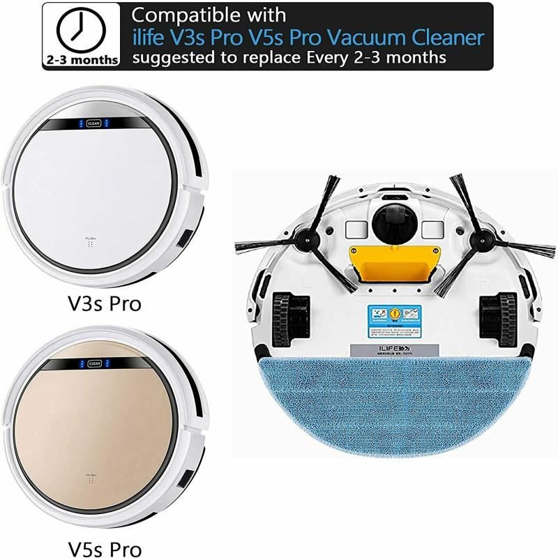 Комплект из 12 боковых щеток, сменный фильтр, совместимый с роботом Ilife V5s Pro V5s V5 V3s Pro V3s