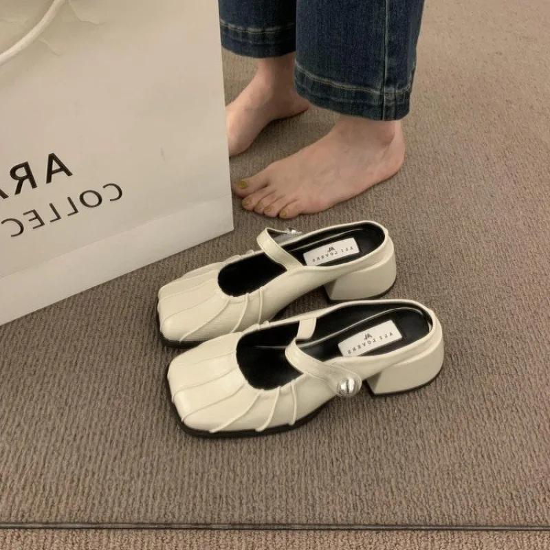 Модные корейские новые летние женские туфли в стиле ретро, сандалии большого размера для женщин, модные повседневные туфли на плоской подошве для женщин
