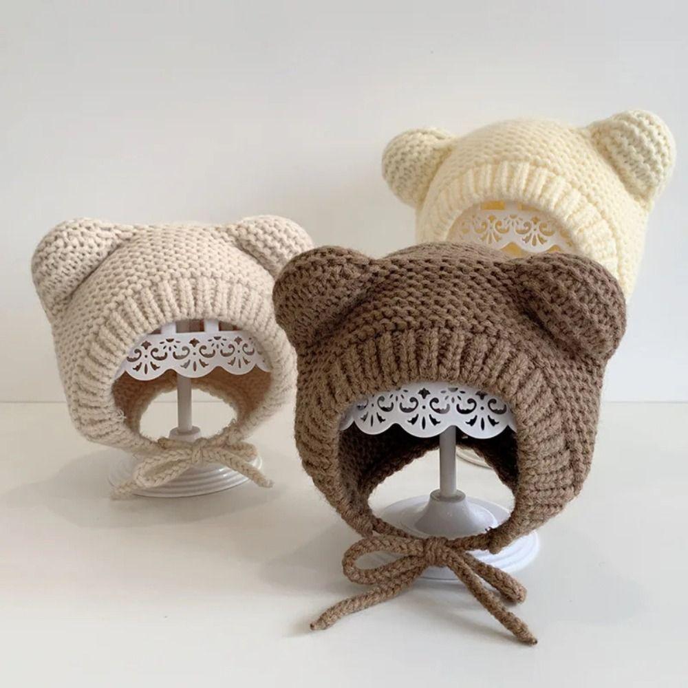 Cartoon Baby Beanie Cap Ear Protection Baby Hat Fashion Thicken Beanie Boys Girls