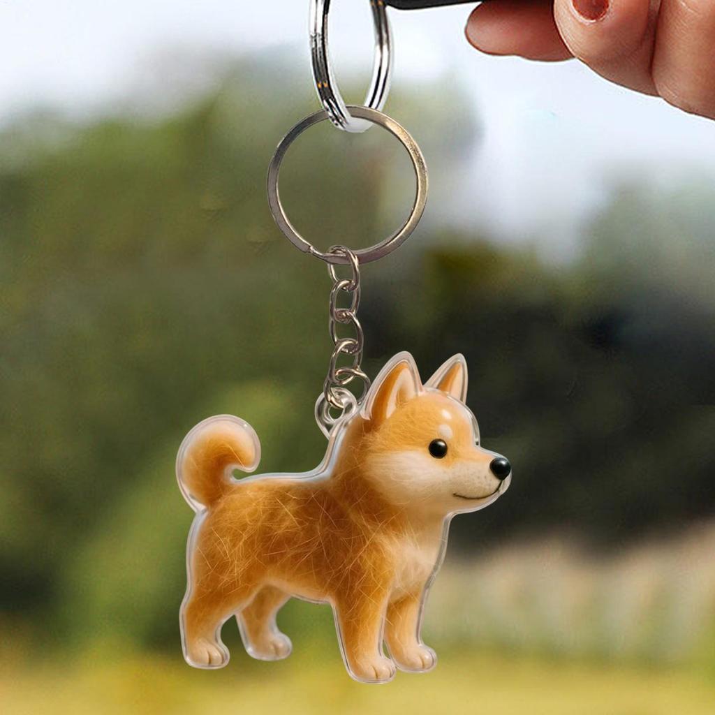 Dog Hair Storage Pendant Keychain Transparent Dog Fur Collector Pendant Souvenir Collection Gift Bag Decoration Keychain Jewelry