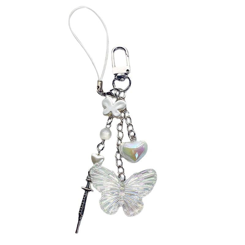 Pink Y2K Phone Charms Pendant Kawaii Key Chain For Bag Cute Accessories Women Girl Strap Lanyard Beaded Ins Korea