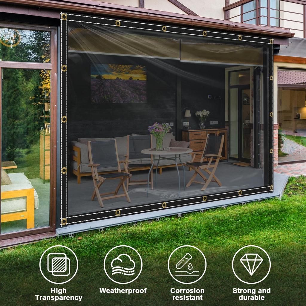 Heavy Duty PVC Vinyl Tarp Waterproof Transparent Tarpaulin