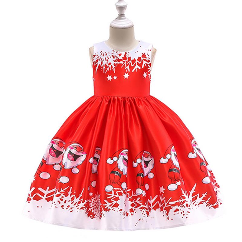 Детское рождественское платье, праздничный костюм принцессы на день рождения для девочек, одежда для танцев и выступлений с цветами