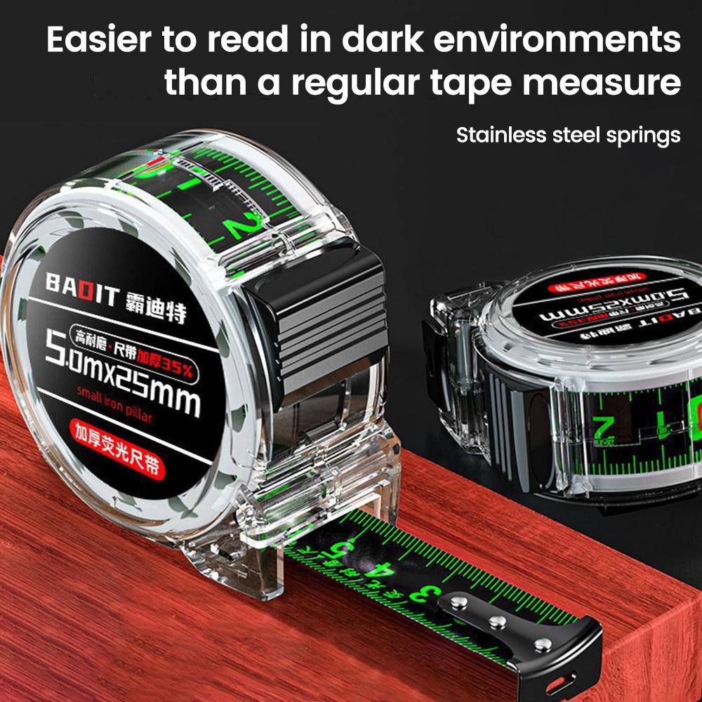 Флуоресцентная самоблокирующаяся измерительная лента 5/7,5/10 м Высокоточная лазерная струйная кодовая линейка Измерительная лента из углеродистой стали