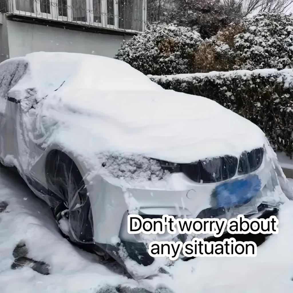 Полный чехол для автомобиля - Водонепроницаемый и пылезащитный чехол для автомобиля из ПЭ-пленки - Универсальный всесезонный чехол-солнцезащита для автомобиля от дождя и пыли / Удобный портативный дизайн