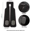 KINIVA Car Seat Headrest Storage Hooks, Set Of 2, Suede PU Leather, Double Hooks (Black)
