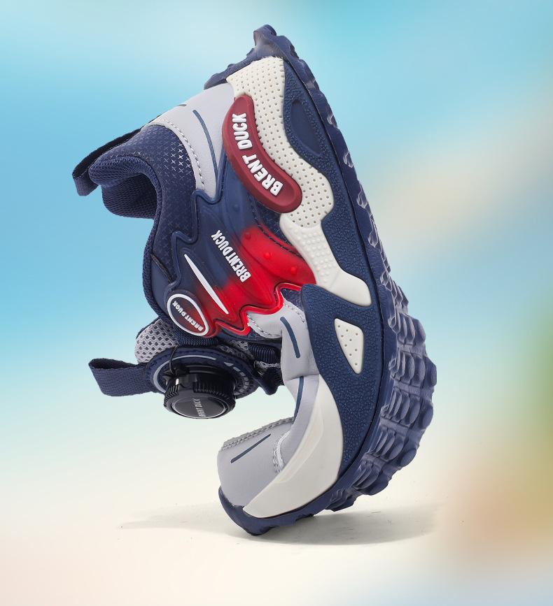 Водонепроницаемые кожаные кроссовки для бега для мальчиков, Осень 2025 - Удобная и модная спортивная обувь для детей среднего и старшего возраста