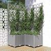 VidaXL Planter with Trellis Light Grey 80x80x136 Cm PP 153276