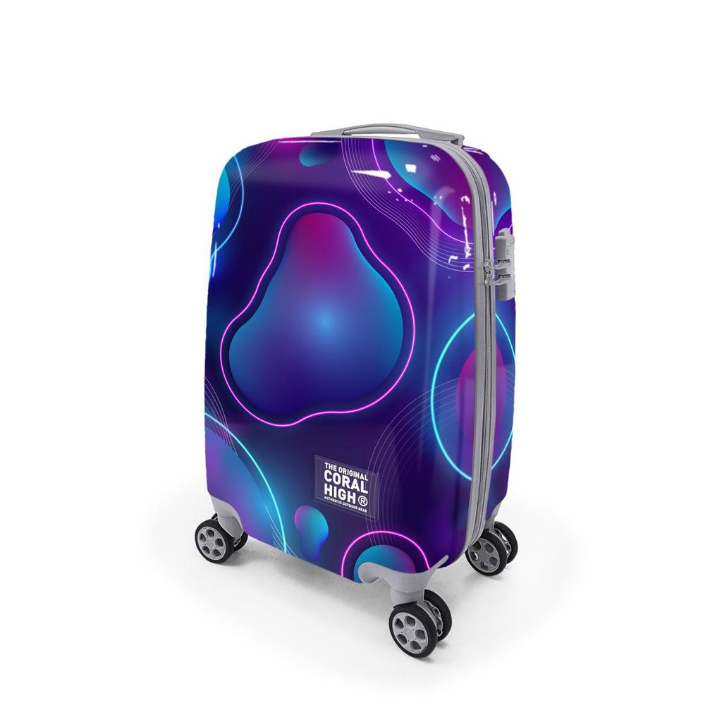 coral high Чемодан для ручной клади с красочным рисунком (50см) 16532