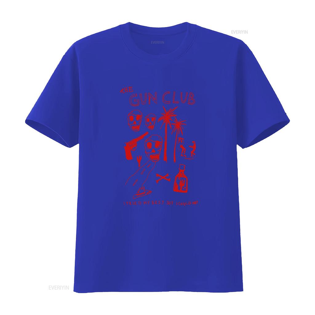Vintage The Gun Club Band Skull Print Cotton T Shirt For Fans All Sizes Available Vintage Washed Top For Everyday Wear