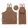 1 шт. с карманами модный фартук женский кухонный водонепроницаемый холст мужской рабочая одежда официант ресторан превосходный