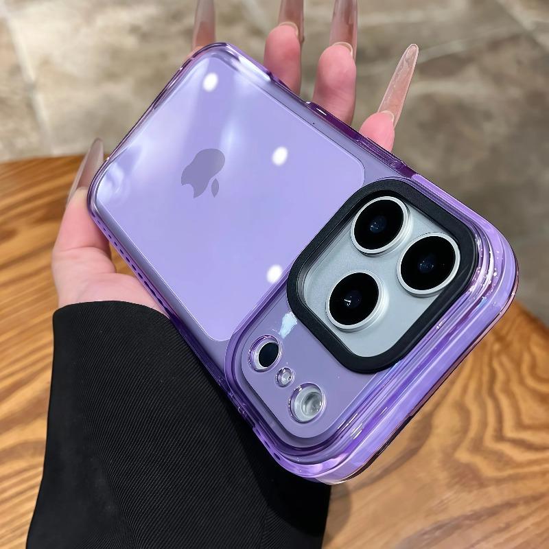 Роскошный прозрачный чехол с подушкой безопасности для iPhone 17 Air 16 Pro Max 15 14 13 12 11 Контрастный бампер Ударопрочный ТПУ Прозрачная крышка