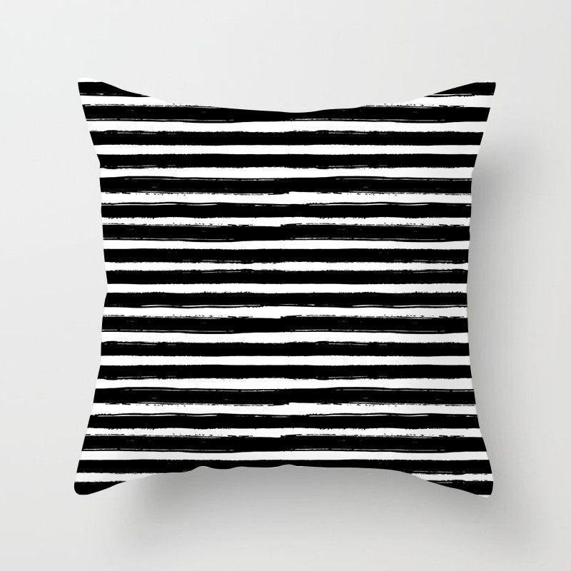 Stylish Geometric Cushion Cover With Dotted Grid And Triangular Patterns For Modern Decor
