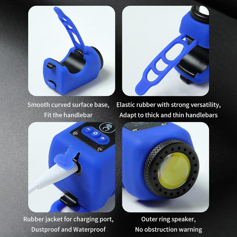 2 уличных велосипедных рожка, перезаряжаемый водонепроницаемый электронный динамик, рожки, звонок, ночной велосипедный безопасный фонарь для ходьбы
